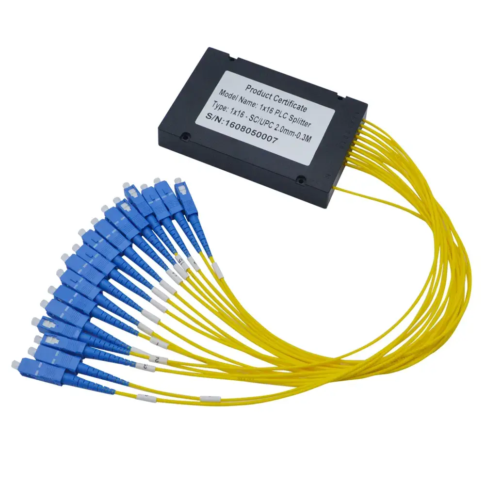 Bộ chia sợi quang mini thép FTTH 1X2 1X4 1X8 1X16 Fbt Copuler 0.9mm 2way 4way 8way PLC