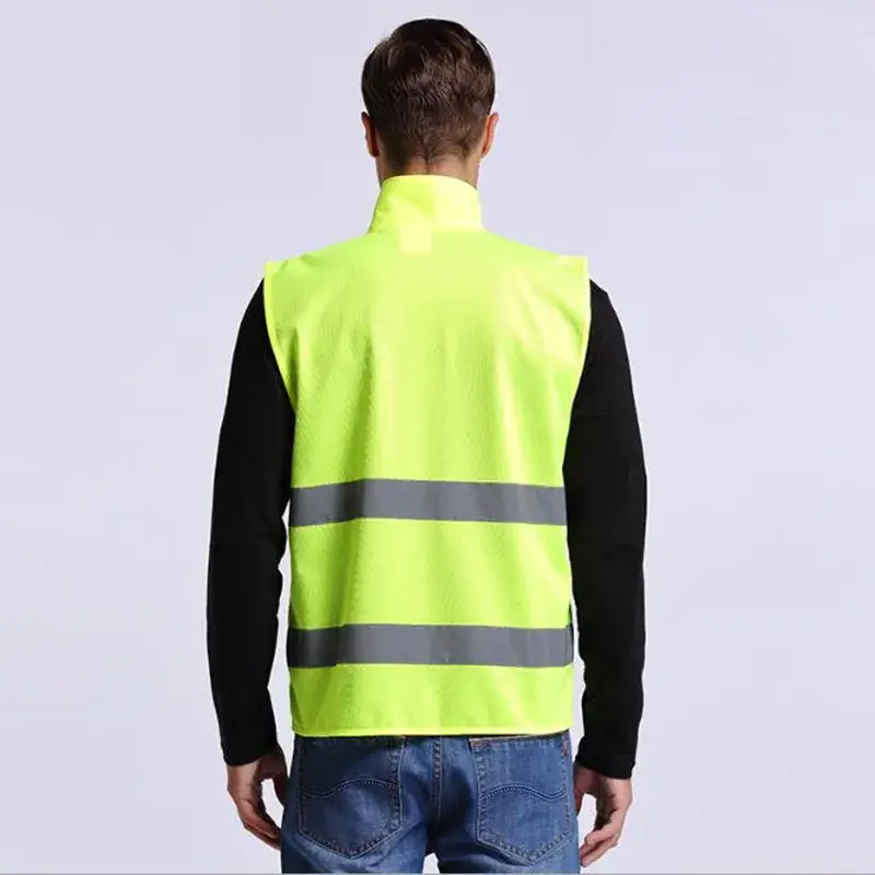 Áo phản quang có cổ đứng và zip - Bảo vệ an toàn khi di chuyển