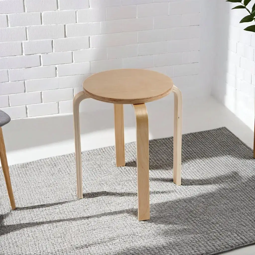 Ghế đẩu gỗ văn phòng ăn có thể gấp gọn, phù hợp với không gian gia đình