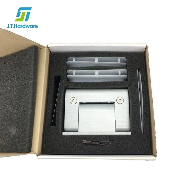Bản lề cửa kính nhôm tự đóng dầu động lực Jthardware - Tấm lưng đầy đủ, gắn tường, treo bên