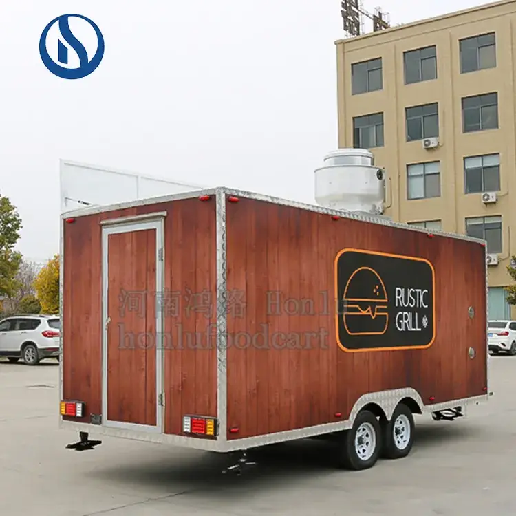 Xe đẩy đa chức năng Chip điện Caravan Cà phê Xe tải thức ăn nhanh - Giải pháp tiện lợi cho quán cà phê và nhà hàng