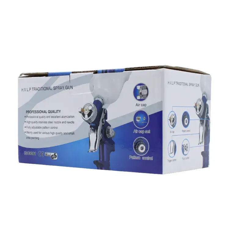 Súng phun sơn mini HVLP khí nén với 0.5mm, 0.8mm, 1.0mm và 125ml cốc sơn