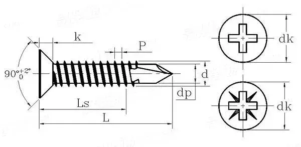 Ốc vít đầu chìm ISO 15482 chất lượng cao, có ren vít tự khoan - Sản xuất tại Trung Quốc