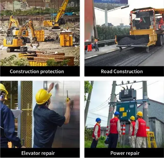 Rào chắn đường và cột chắn bằng nhựa, nón an toàn và các loại rào chắn hiệu quả