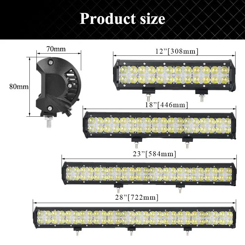 Ánh sáng LED 7D 180W 28 Inch dành cho xe tải - Hiệu quả cao và tiết kiệm điện