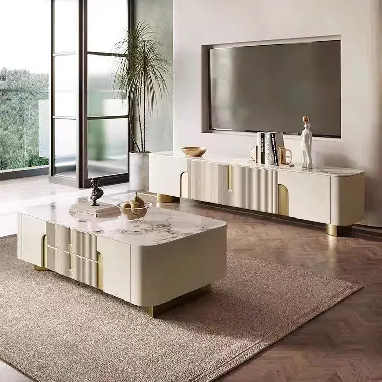 Nova - Bàn đứng tivi mặt đá thiết kế đơn giản, phù hợp cho phòng khách và nội thất phòng ngồi