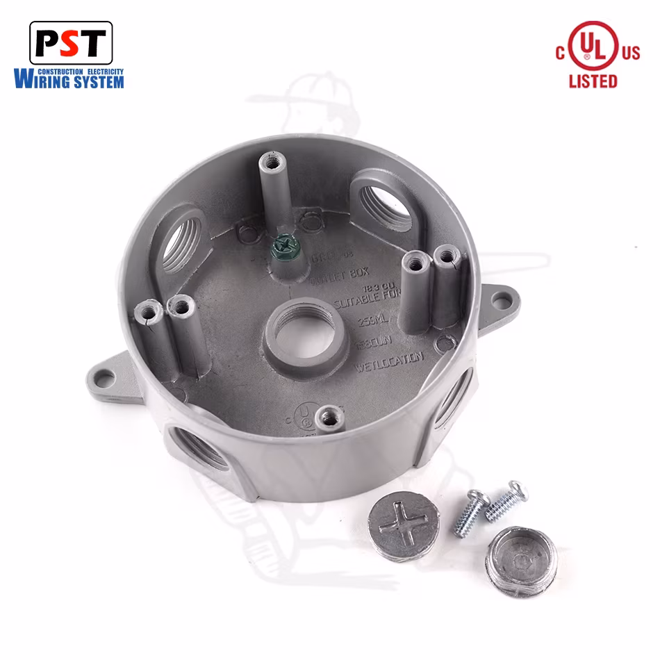 Đầu nối điện nhôm kết hợp với nắp đậy nhôm một chiều hình ảnh 11-description