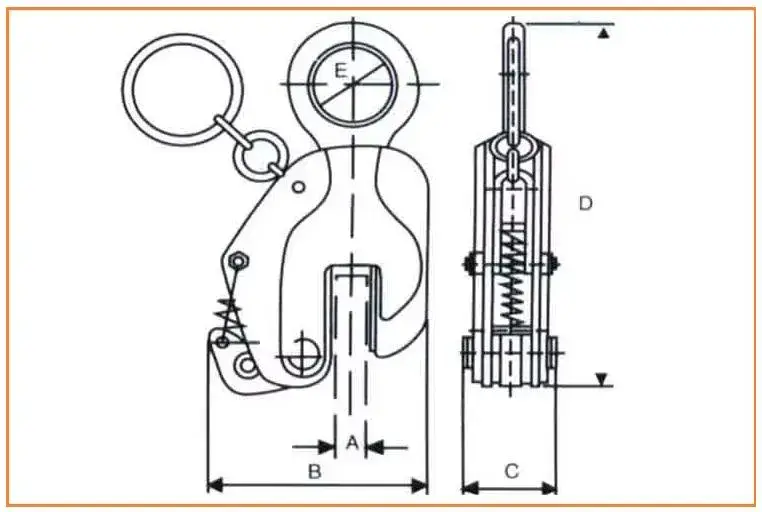Kẹp nâng thẳng đứng Cdh chất lượng cao từ nhà máy, an toàn và đáng tin cậy