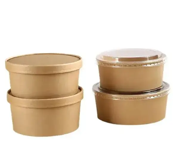 Bán buôn bát giấy Kraft tùy chỉnh chất lượng cao với nắp