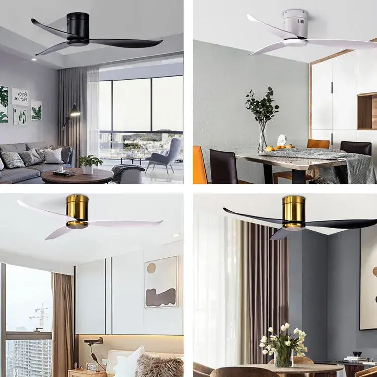 Quạt trần điều khiển từ xa với cánh quạt ABS trang trí phổ biến cho không gian gia đình