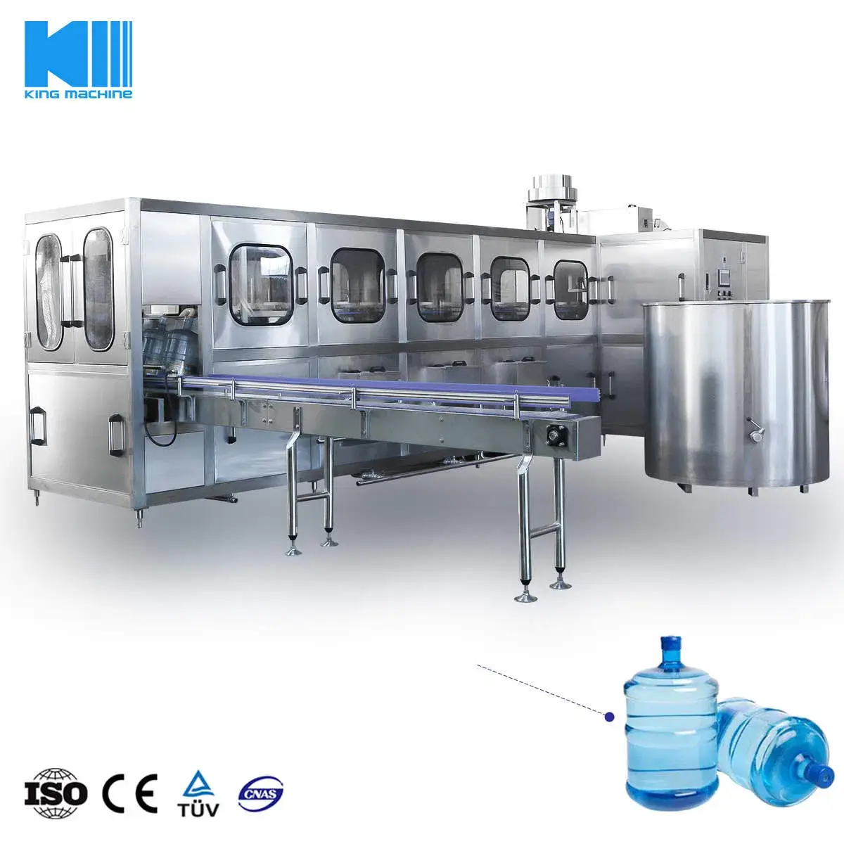 Máy chế biến chai đựng nước dung tích 120-200 lít, sản xuất từ Trung Quốc