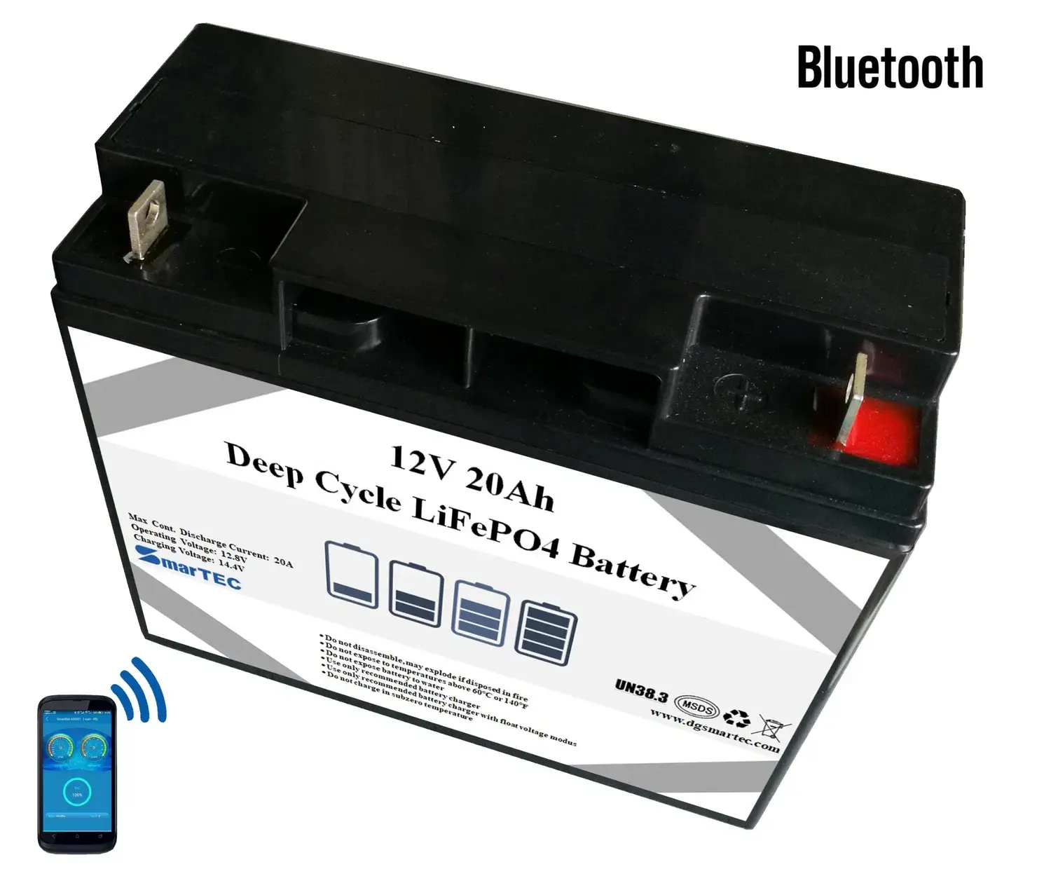 Ắc quy Lithium 12V 20ah LiFePO4 cho xe golf với hệ thống quản lý pin