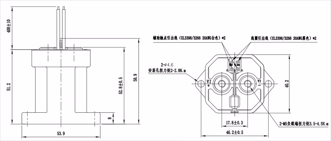 Rơ le EVK100 DC 100A 12-1000VDC Cuộn 24V - Thiết bị Công tắc điện áp cao hình ảnh 12-description