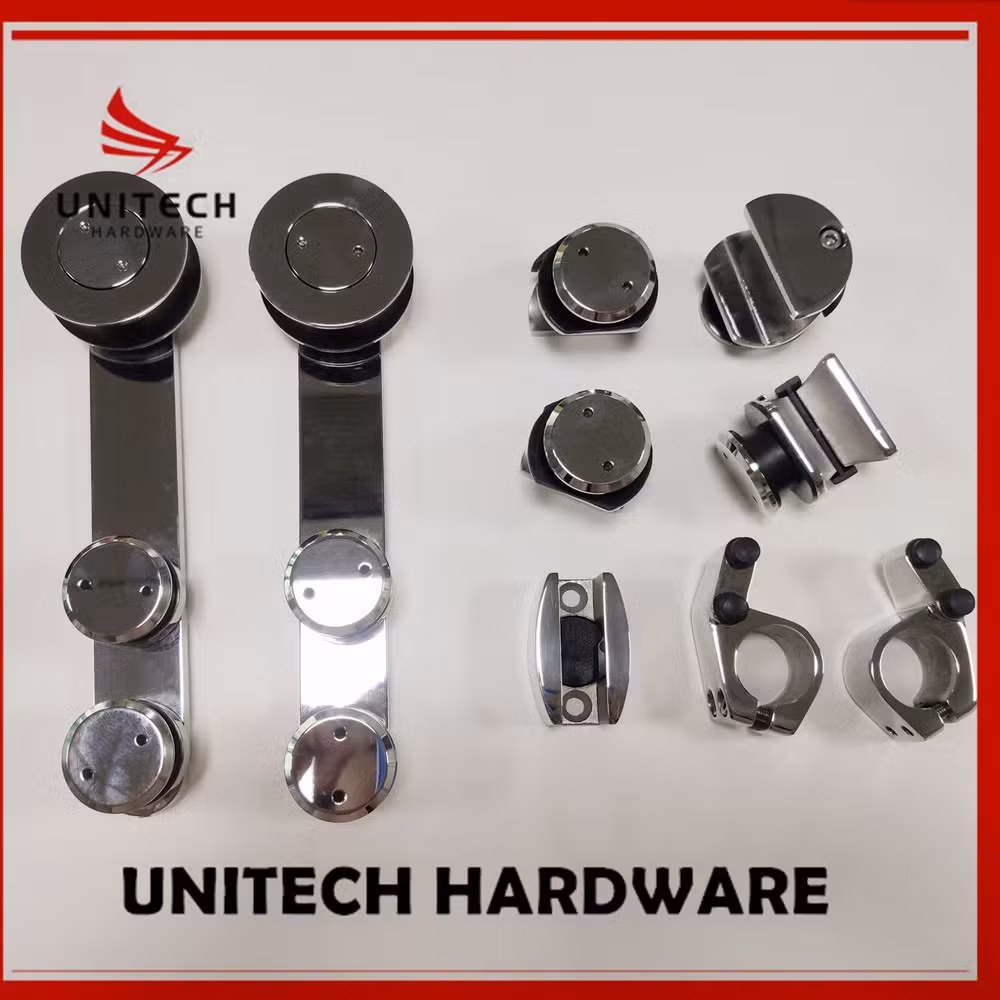 Bộ bánh xe trượt cửa kính làm từ thép không gỉ và phụ kiện đi kèm cho cửa kính hình ảnh 12-description