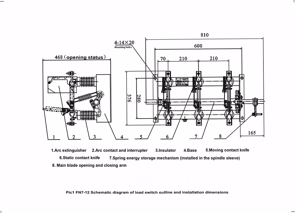 Công tắc ngắt cao áp sứ Fn7 Series dành cho sử dụng trong nhà hình ảnh 12-description