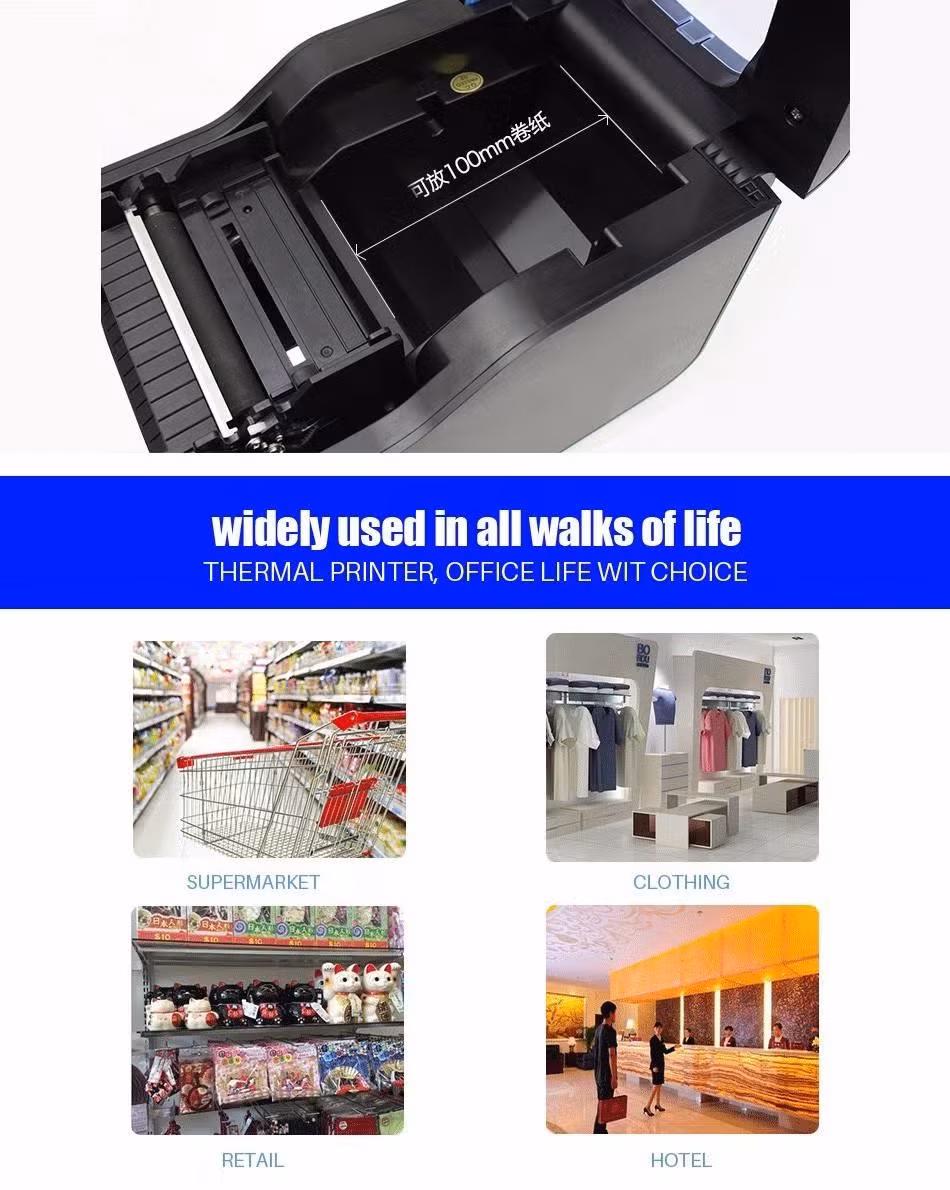Máy in nhiệt 80mm Barway 3 XP-365b: Thiết kế để in mã Qr & biên lai, hỗ trợ lệnh ESC/POS/Tsc, phù hợp cho cửa hàng hình ảnh 12-description