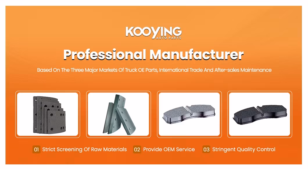 EQ 153: Lót phanh trước sợi gốm thủy tinh cho Kinglong, Yutong, FAW, Jiefang, Dognfeng 44066-90113 hình ảnh 12-description