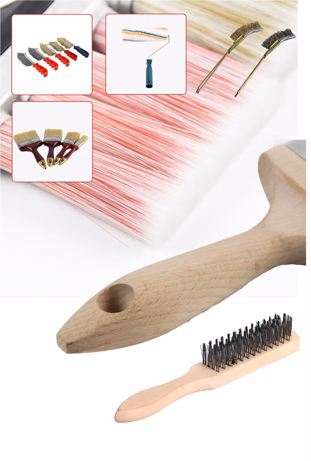 Bàn chải oval màu sắc, sử dụng chất liệu nylon và tay cầm nhựa hình ảnh 12-description