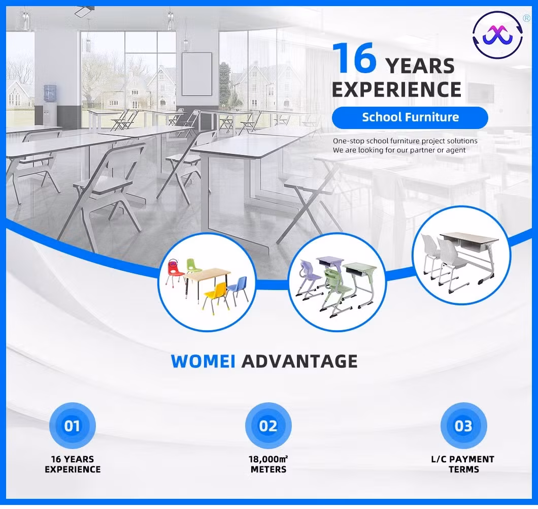 Bàn học sinh nội thất cho trường tiểu học và trung học - Ghế ngồi lớp học phổ biến hình ảnh 12-description
