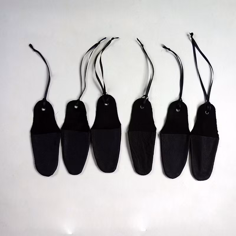 Găng tay da bảo vệ ngón tay, cứu thương và bảo vệ lông, chất liệu da đen hình ảnh 12-description