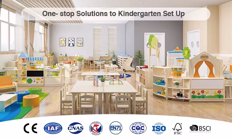 Nội thất mẫu giáo Montessori bằng gỗ, bao gồm bàn, ghế và tủ thiết kế theo phong cách Reggio cho lớp học mẫu giáo hình ảnh 12-description