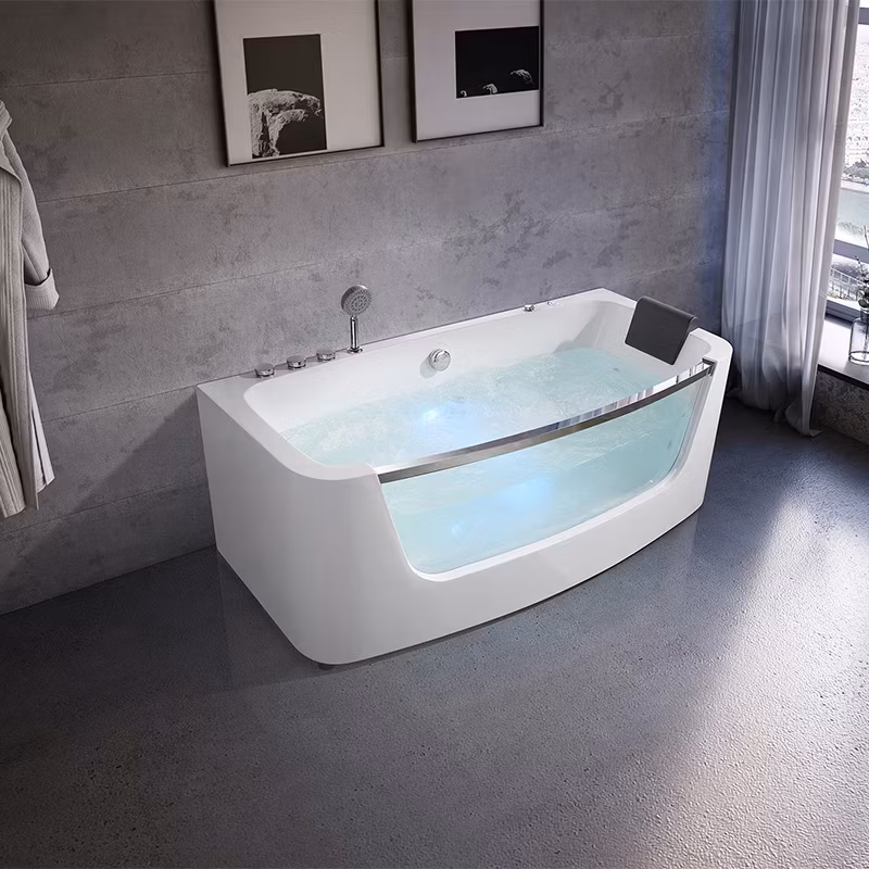 Bồn tắm acrylic di động độc lập cho phòng massage tốt nhất, công nghệ thủy lực hình ảnh 12-description