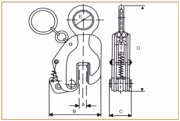 Kẹp nâng thẳng đứng Cdh chất lượng cao từ nhà máy, an toàn và đáng tin cậy hình ảnh 13-description