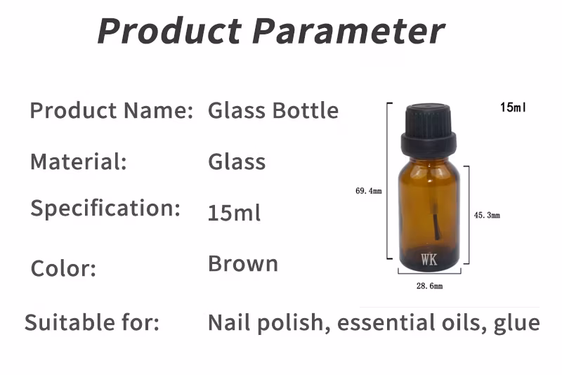 15ml Hộp ngâm móng acrylic – Sản phẩm tẩy sơn móng tay với cọ hình ảnh 13-description