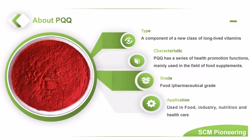 PQQ Disodium API: Bột Pyrroloquinoline Quinone CAS 122628-50-6 cho Dược phẩm hình ảnh 13-description