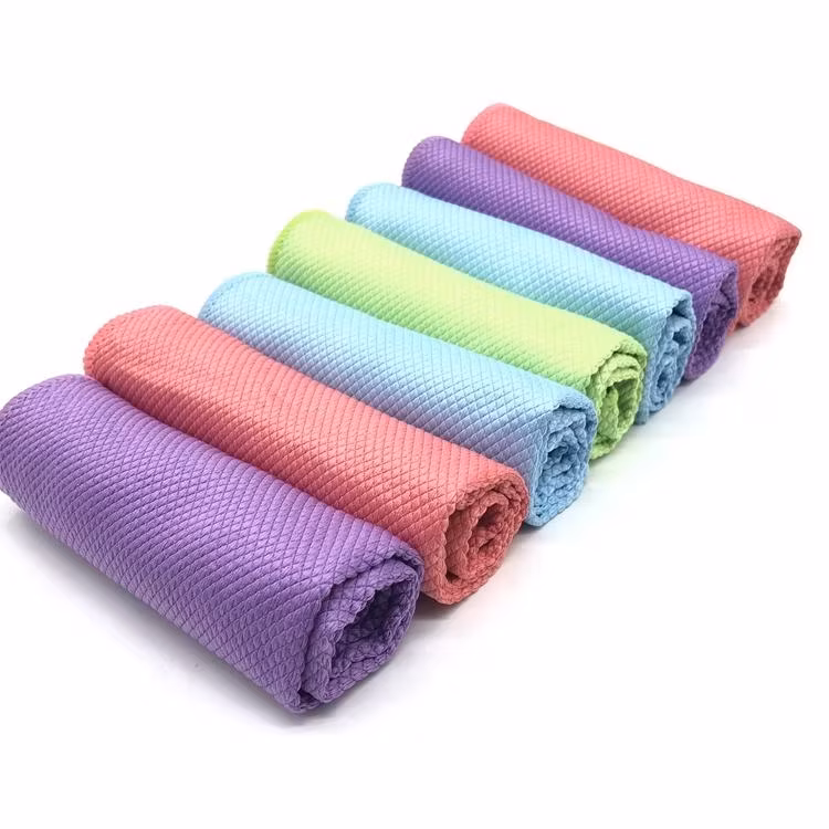 Khăn lau kính hiệu quả không gây trầy xước, phù hợp cho lau cá, lau xe, lau chén đĩa - khăn xô và mềm mịn hình ảnh 13-description