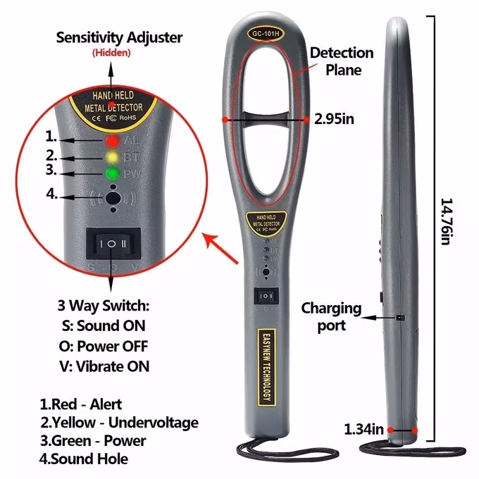 Máy phát hiện kim loại Esh-10: Thiết bị cầm tay, di động, tiên tiến mới hình ảnh 13-description