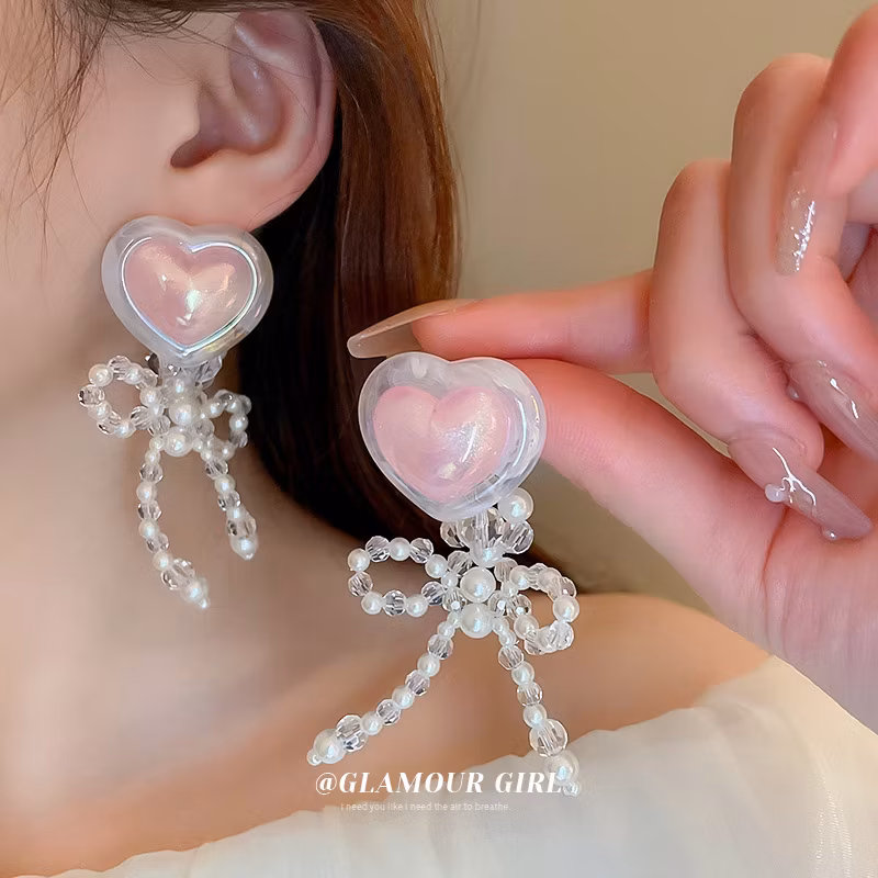 Bông tai hình trái tim ngọc trai bạc - Sự yêu thương ngọt ngào và tinh tế hình ảnh 13-description
