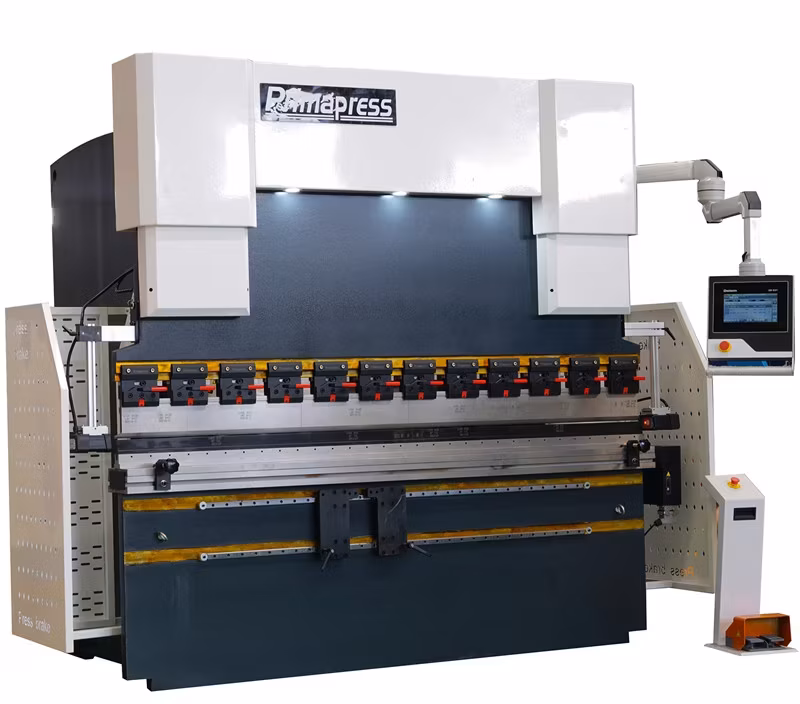 Thiết bị máy uốn kim loại thủy lực CNC 250ton/ 4000mm 4+1 trục với bộ điều khiển Delem hình ảnh 13-description