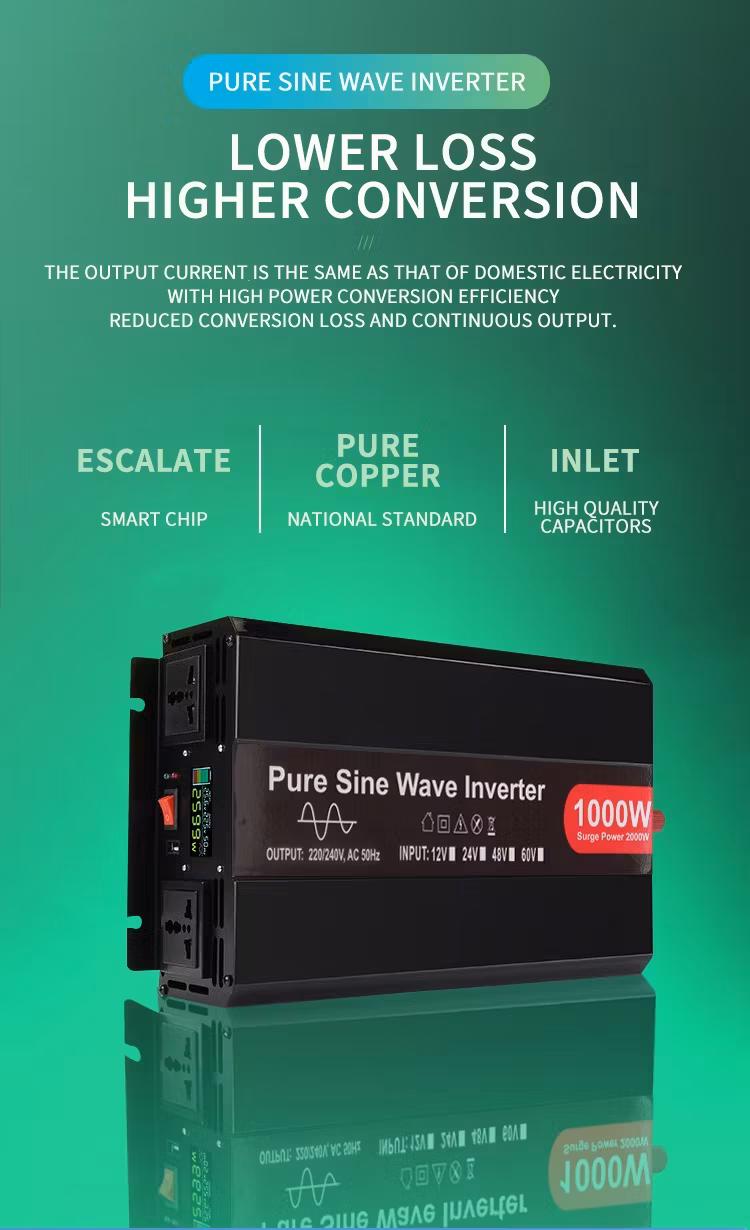 Máy phát điện di động công suất 1000W, thiết kế inverter hiệu suất cao và màn hình LCD đa năng hình ảnh 13-description