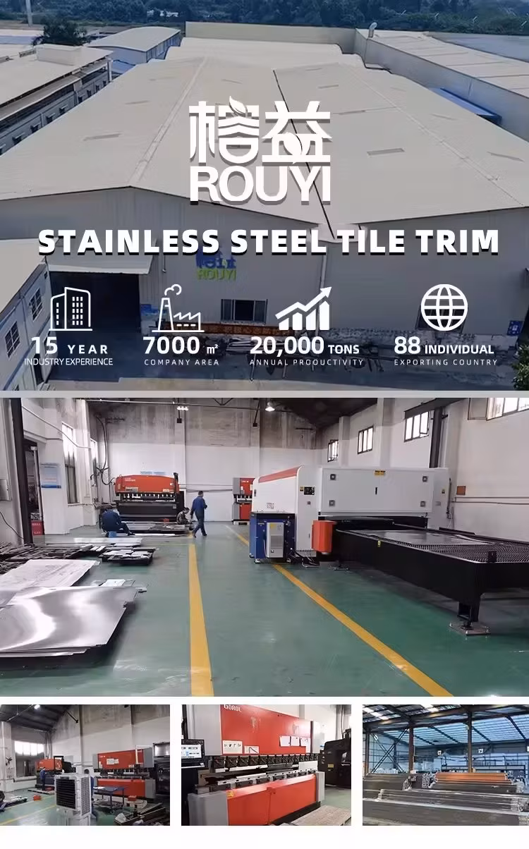 Phân phối hình tròn viền kim loại không gỉ dùng để trang trí và bảo vệ cạnh gạch hình ảnh 13-description