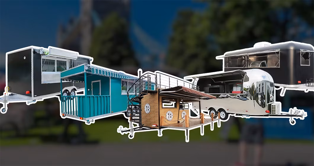 Xe đẩy đa chức năng Chip điện Caravan Cà phê Xe tải thức ăn nhanh - Giải pháp tiện lợi cho quán cà phê và nhà hàng hình ảnh 13-description