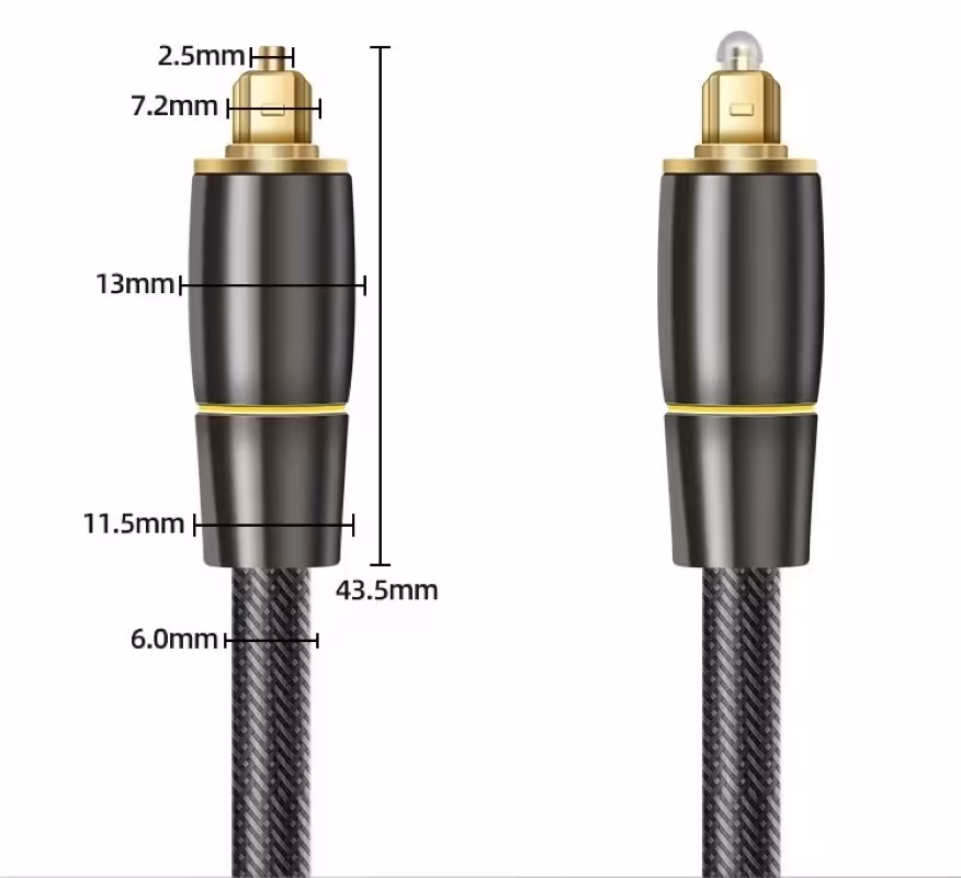 Cáp âm thanh Toslink Cool Design HQ, thời trang với vỏ bọc lưới nylon chất lượng cao hình ảnh 13-description