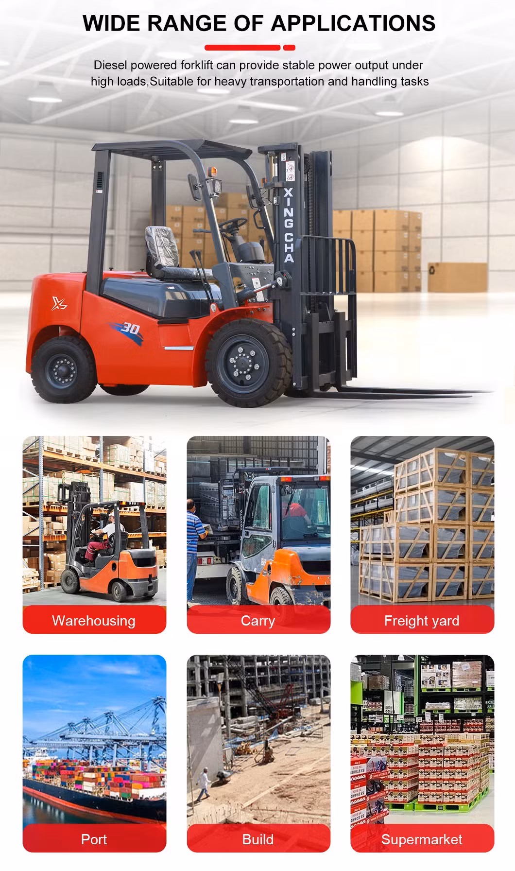 Xe nâng diesel CE ISO 2 tấn 3 tấn 4 tấn 5 tấn cần trục triplex, bộ dịch chuyển bên ngoài và động cơ Nhật Bản tin cậy - Giá tốt hình ảnh 13-description