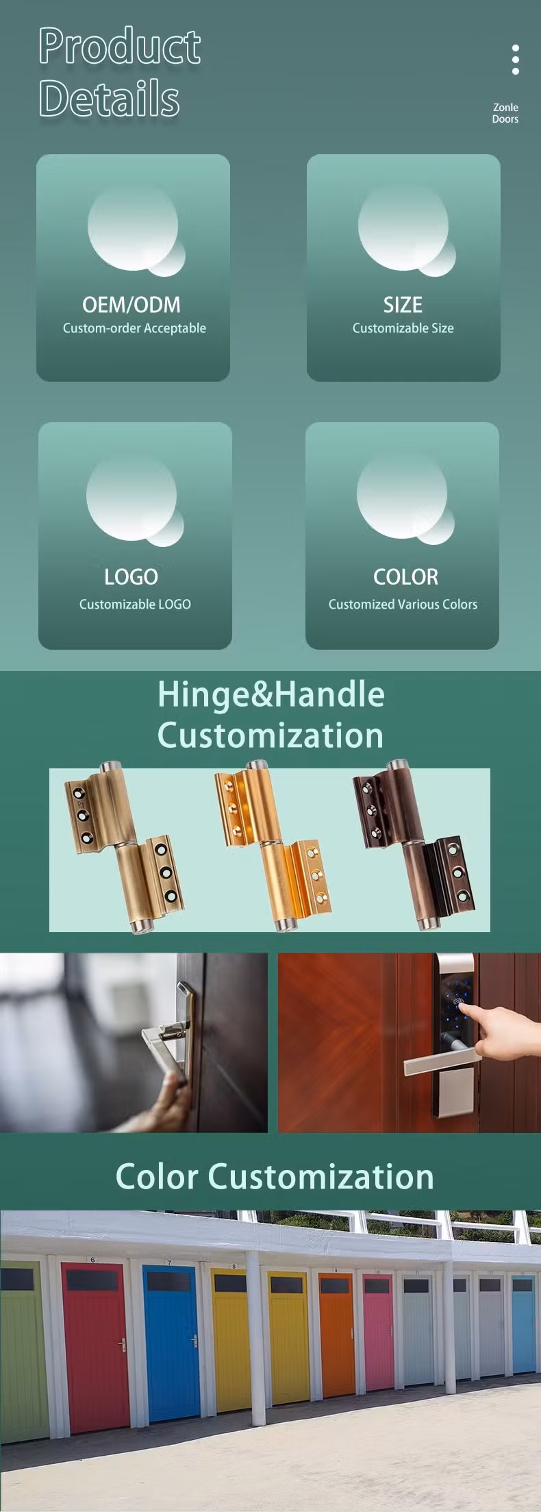 Chất lượng ổn định - Cửa trước thép sang trọng được sản xuất trực tiếp từ nhà máy năm 2025 hình ảnh 14-description