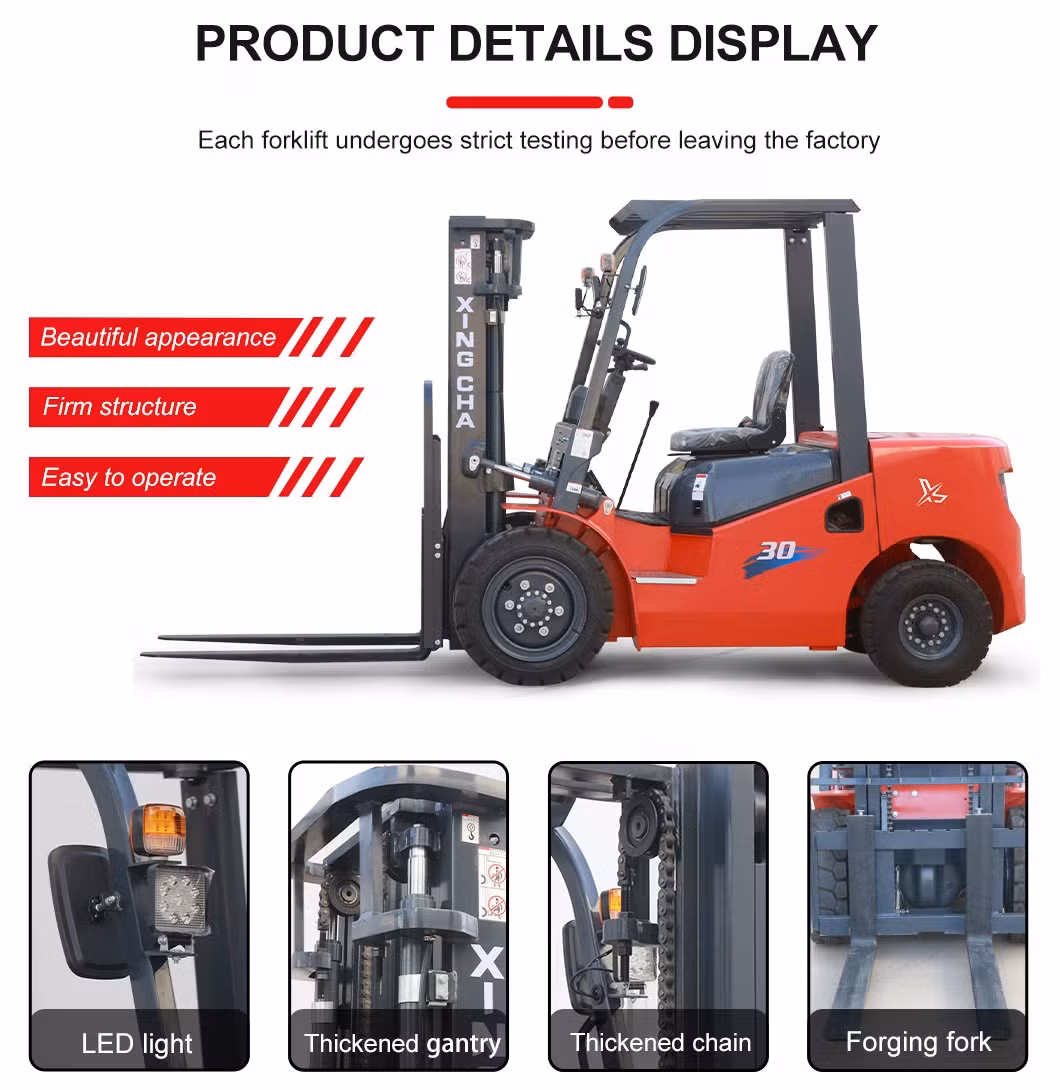 Xe nâng diesel CE ISO 2 tấn 3 tấn 4 tấn 5 tấn cần trục triplex, bộ dịch chuyển bên ngoài và động cơ Nhật Bản tin cậy - Giá tốt hình ảnh 14-description