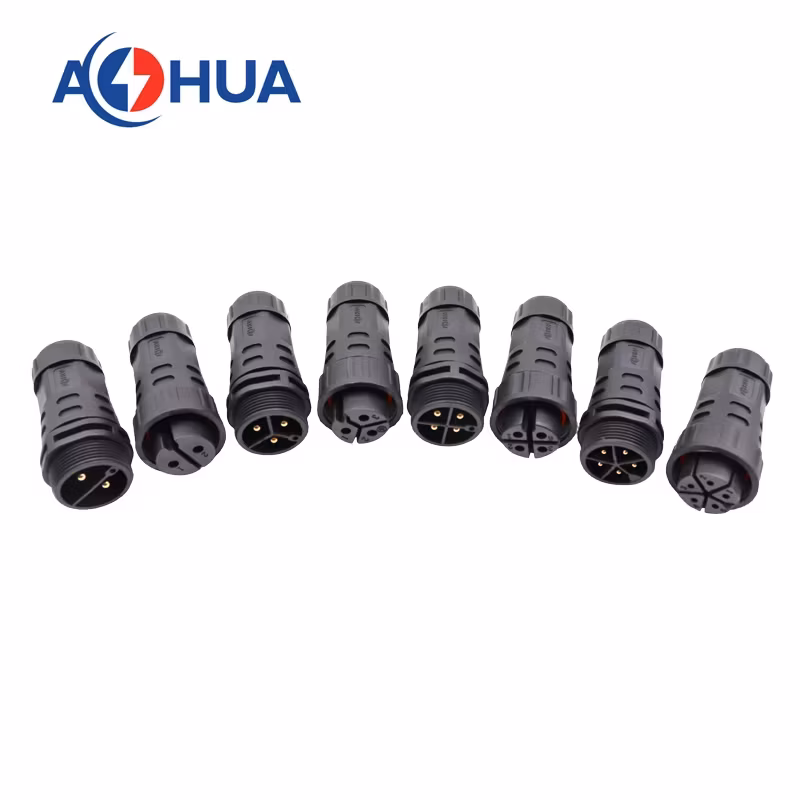 Đầu nối cáp Aohua M25 loại cố định bằng vít, chống nước IP68 300V nam điện 25A đến nữ dây nguồn hình ảnh 14-description
