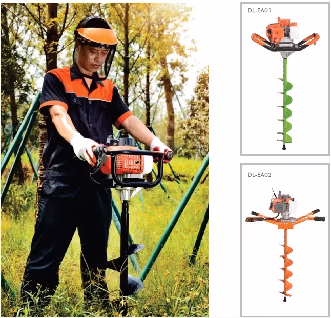 Máy khoan hai thì chạy bằng nhiên liệu xăng phù hợp cho công việc trong vườn cây ăn trái và hệ thống năng lượng mặt trời hình ảnh 14-description