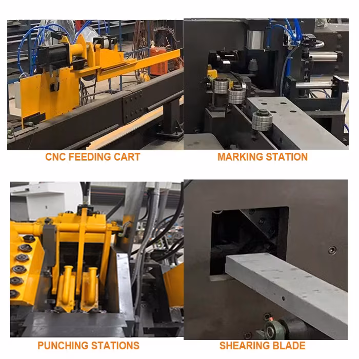 Máy CNC đa năng cho việc cắt, đánh dấu và khoan thép phẳng kênh góc hình ảnh 14-description