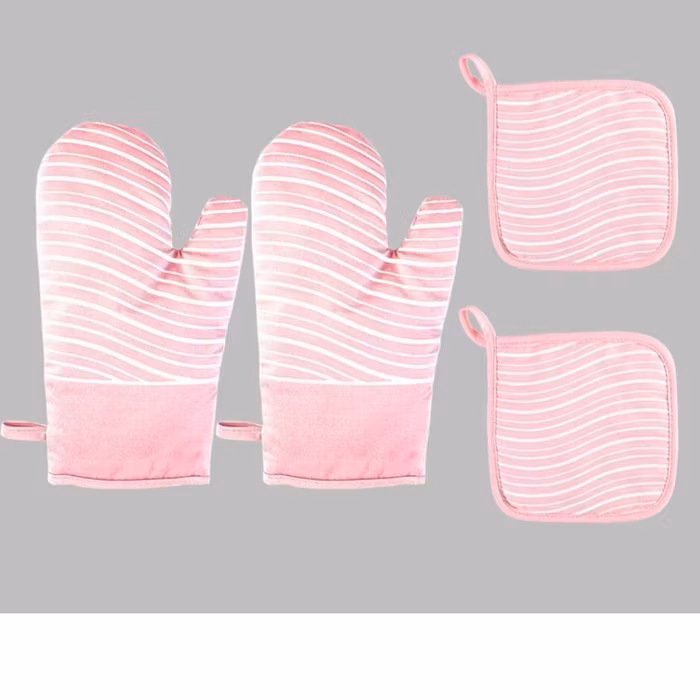 Găng tay bếp silicone chịu nhiệt với miếng lót, phụ kiện không thể thiếu cho việc nấu ăn và nướng bánh hình ảnh 14-description