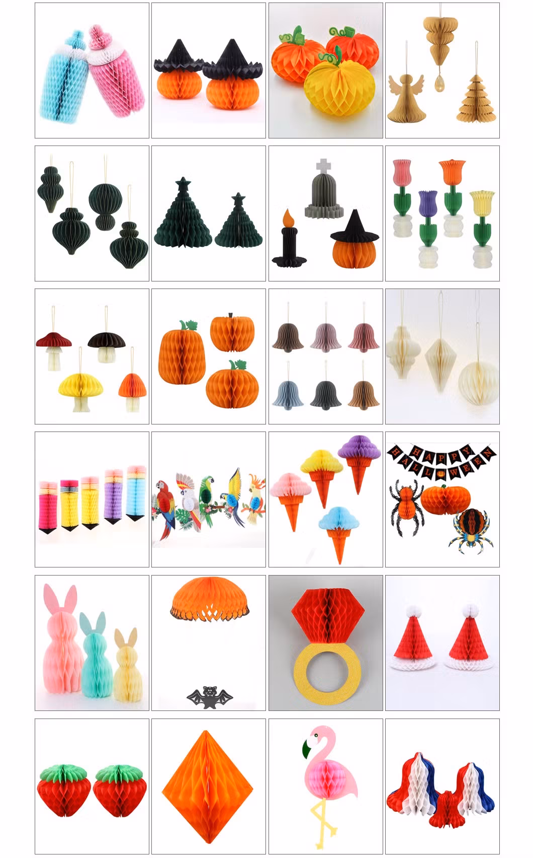 Garland đa màu sắc và bóng tổ ong treo trang trí sân khấu phòng khách cho bữa tiệc lễ hội hình ảnh 14-description