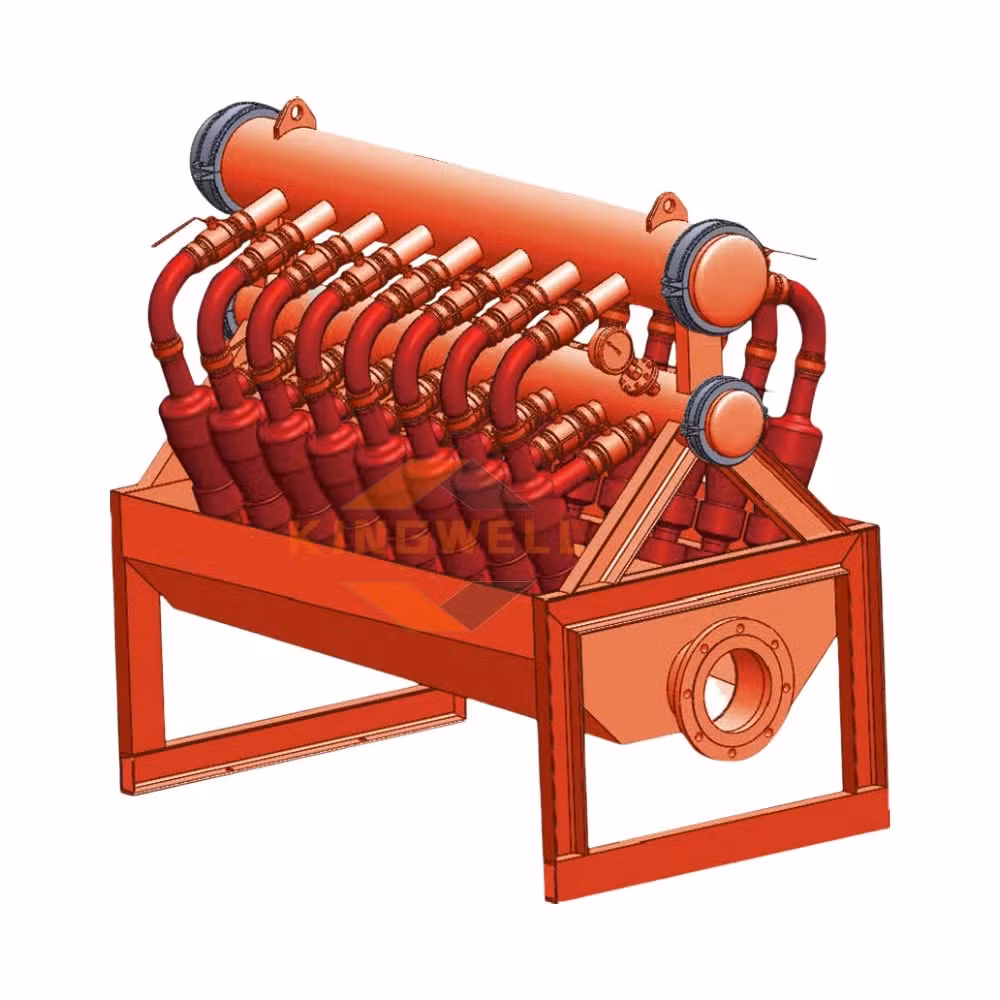Bộ tách hydrocyclone mới API Swaco với các linh kiện chính bao gồm bơm bùn, bánh răng, bạc đạn và động cơ hỗ trợ hoạt động khoan dầu hình ảnh 14-description