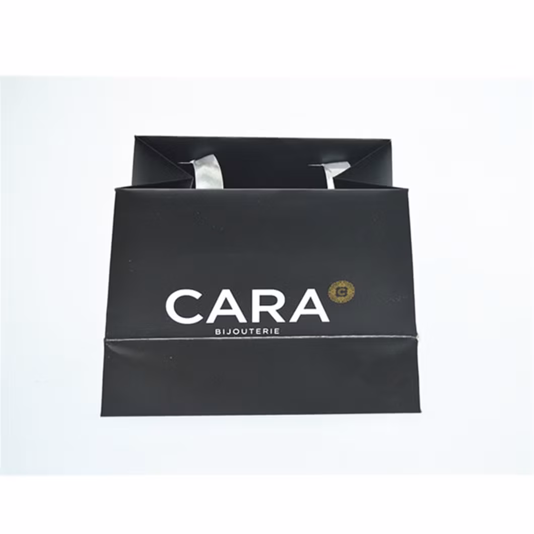 Túi mua sắm trang sức bóng loáng cao cấp được in ấn theo yêu cầu với phụ kiện ruy băng hình ảnh 14-description