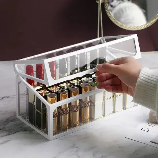 Tiêu đề mới: Kệ đựng son môi cao cấp bằng kính trong suốt từ nhà cung cấp uy tín