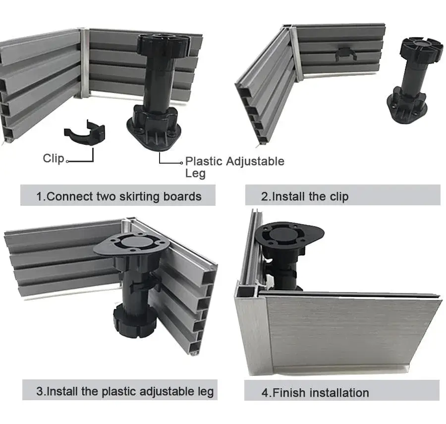 Tấm ốp nhôm PVC chân đế kẹp cho tủ đồ nội thất - Chiều dài 150mm hình ảnh 14-description