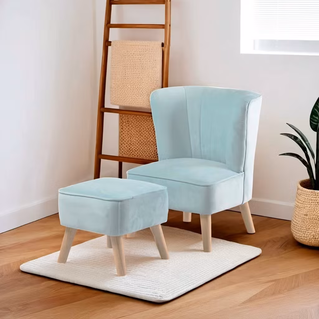 Bộ ghế sofa vỏ sò cho trẻ em với đệm êm ái và khung gỗ phổ biến cho gia đình hình ảnh 15-description